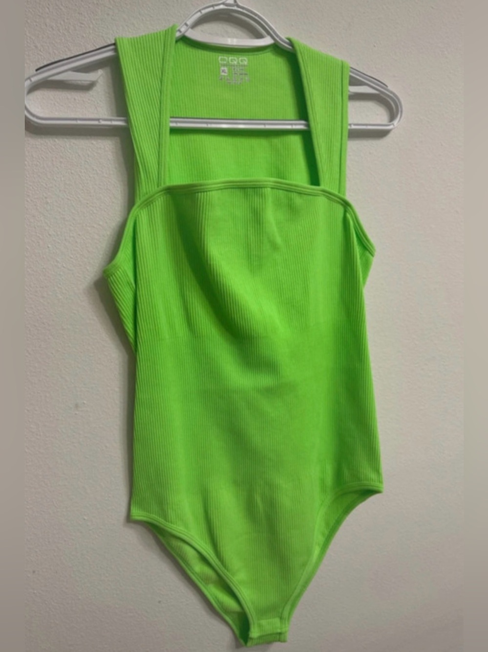 Neon Green Ribbed Bodysuit XL